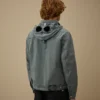 Goggle Jacket en 50 Fili blanchi à l’indigo