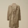Manteau de voiture à coupe en queue de poisson en sergé