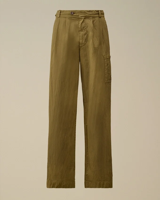 Pantalon cargo ample en 50 Fili Wax