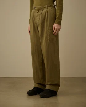 Pantalon cargo ample en 50 Fili Wax