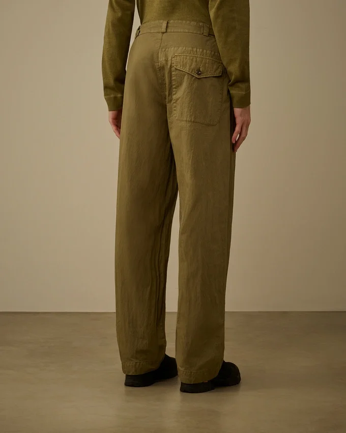 Pantalon cargo ample en 50 Fili Wax