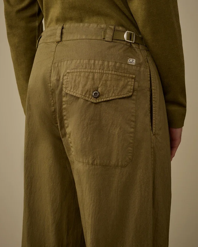 Pantalon cargo ample en 50 Fili Wax