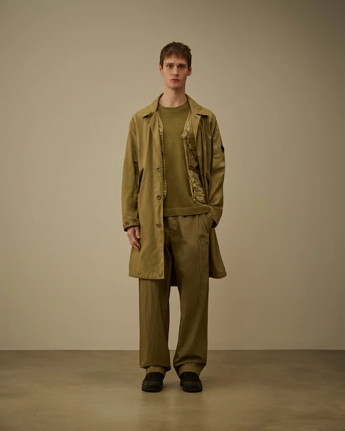 Pantalon cargo ample en 50 Fili Wax