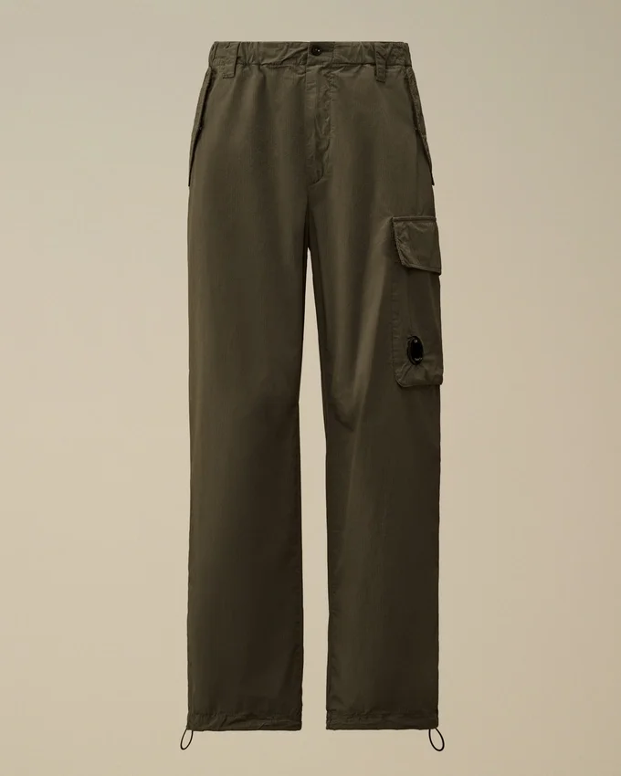 Pantalon cargo ample en coton ripstop avec motif « Lens »