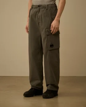 Pantalon cargo ample en coton ripstop avec motif « Lens »