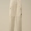 Pantalon cargo carré « Lens » en Micro-Reps