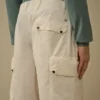 Pantalon cargo carré « Lens » en Micro-Reps