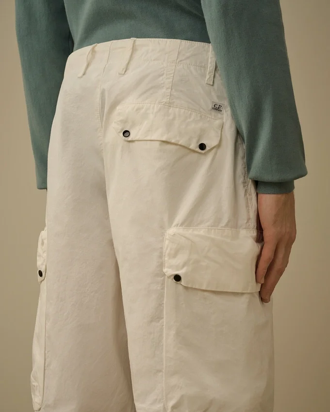 Pantalon cargo carré « Lens » en Micro-Reps