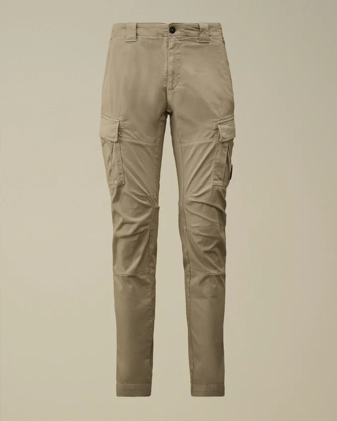 Pantalon cargo ergonomique en satin stretch avec Lens