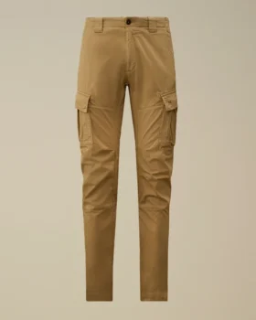 Pantalon cargo ergonomique en satin stretch avec logo