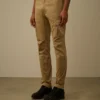 Pantalon cargo ergonomique en satin stretch avec logo