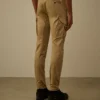 Pantalon cargo ergonomique en satin stretch avec logo