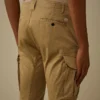Pantalon cargo ergonomique en satin stretch avec logo