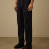 Pantalon cargo élastiqué en coton/lin avec détails « Lens »