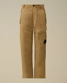 Pantalon cargo « Lens » en coton/lin U16