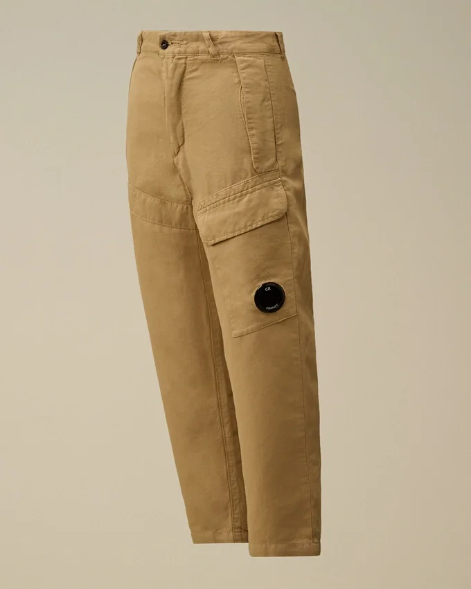 Pantalon cargo « Lens » en coton/lin U16