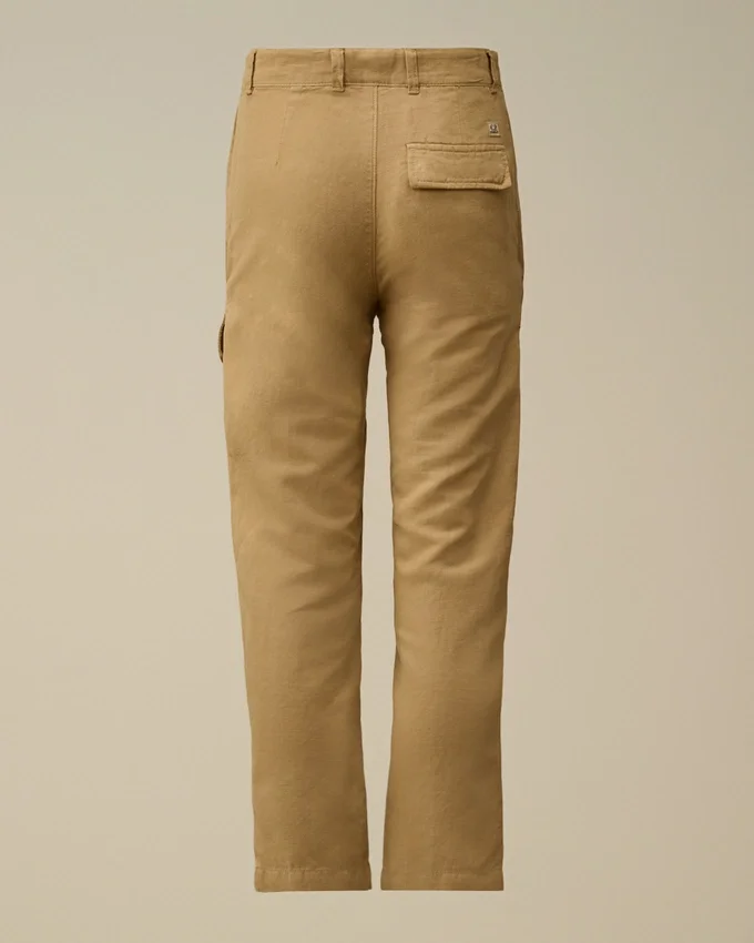 Pantalon cargo « Lens » en coton/lin U16