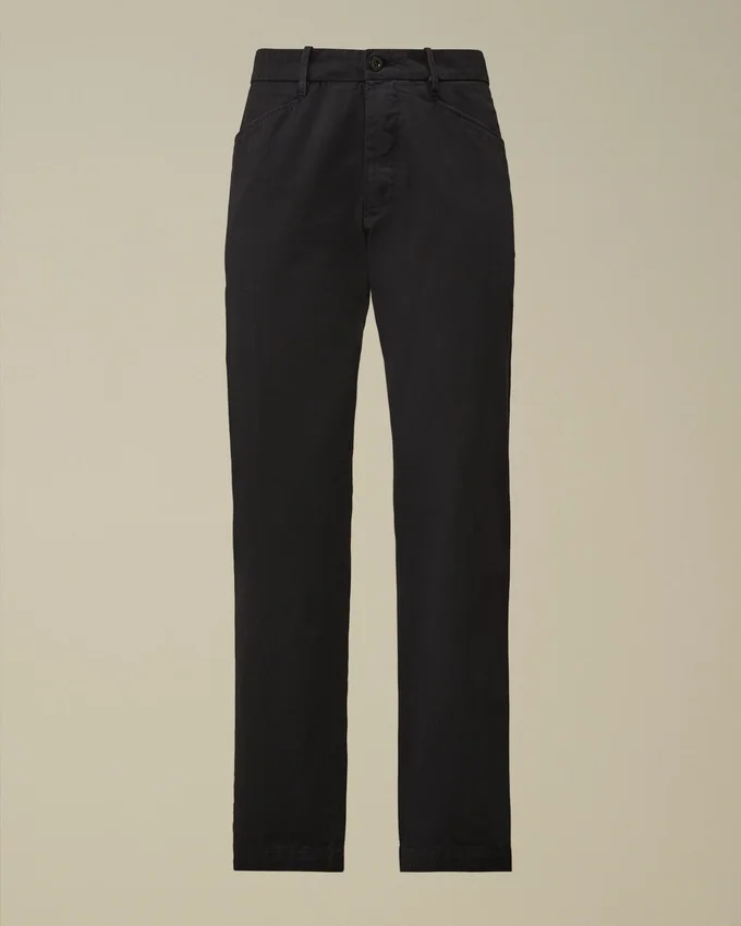 Pantalon chino droit en gabardine de coton