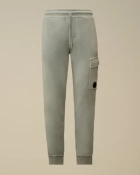 Pantalon de survêtement cargo en molleton de coton à motif en diagonale avec motif « Lens »