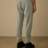 Pantalon de survêtement cargo en molleton de coton à motif en diagonale avec motif « Lens »