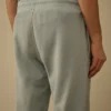 Pantalon de survêtement cargo en molleton de coton à motif en diagonale avec motif « Lens »