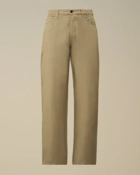 Pantalon en coton/lin sans coutures latérales
