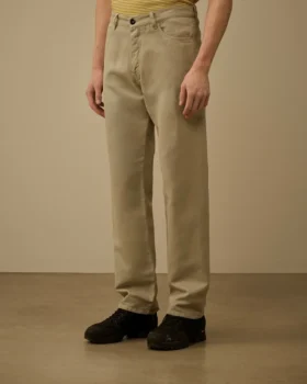Pantalon en coton/lin sans coutures latérales