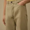Pantalon en coton/lin sans coutures latérales