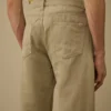 Pantalon en coton/lin sans coutures latérales