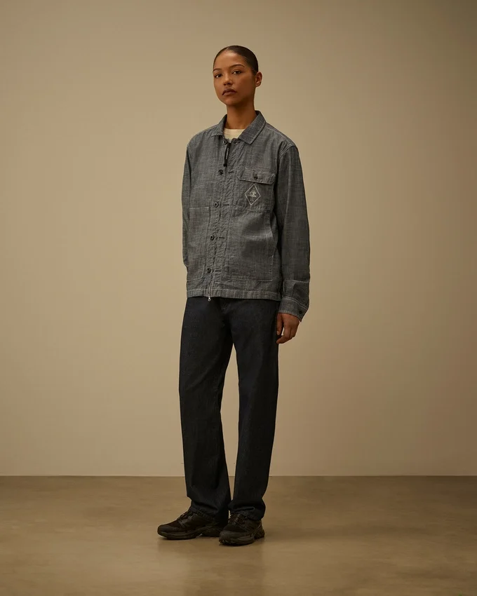 Pantalon en denim 3/1 sans coutures latérales