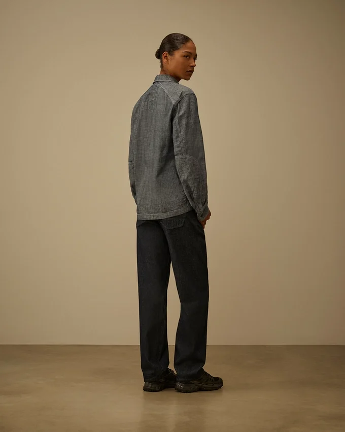 Pantalon en denim 3/1 sans coutures latérales