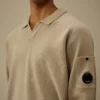 Polo en chenille de coton avec motif « Lens »