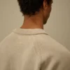 Polo en chenille de coton avec motif « Lens »