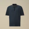 Polo en crêpe de coton à double teinture