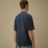 Polo en crêpe de coton à double teinture