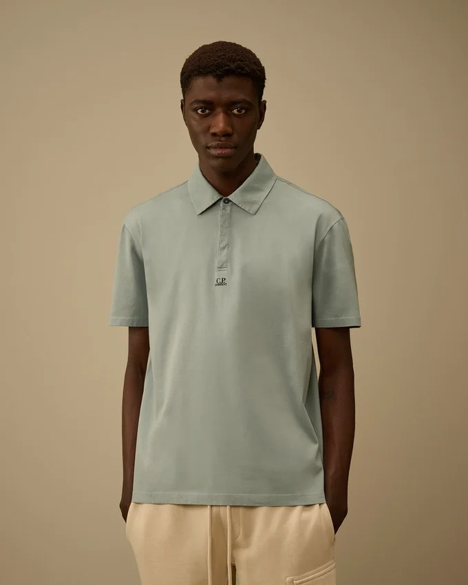Polo à manches courtes avec logo en jersey Gasato 70/2 mercerisé