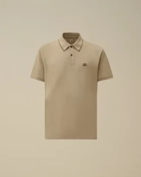 Polo à manches courtes en piqué stretch avec logo