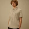 Polo à manches courtes en piqué stretch avec logo