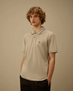 Polo à manches courtes en piqué stretch avec logo