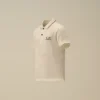 Polo à manches courtes en piqué stretch U16 avec logo