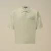 Polo à manches courtes et coupe carrée avec logo, en jersey 20/1