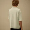 Polo à manches courtes et coupe carrée avec logo, en jersey 20/1