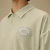 Polo à manches courtes et coupe carrée avec logo, en jersey 20/1