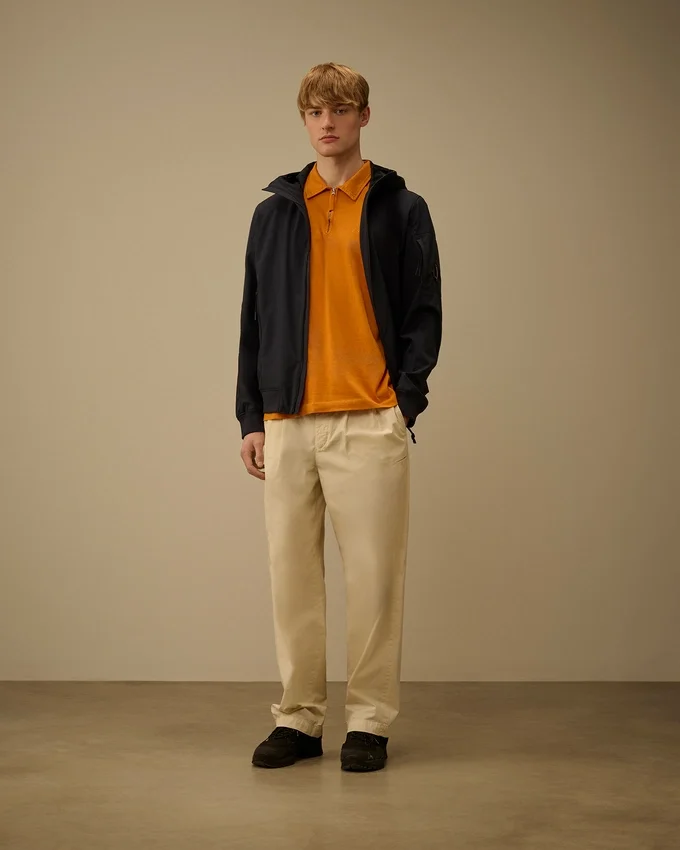 Polo à manches courtes et demi-zip en jersey 1020