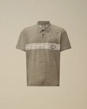 Polo à manches courtes imprimé en jersey 20/1 avec logo