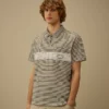 Polo à manches courtes imprimé en jersey 20/1 avec logo