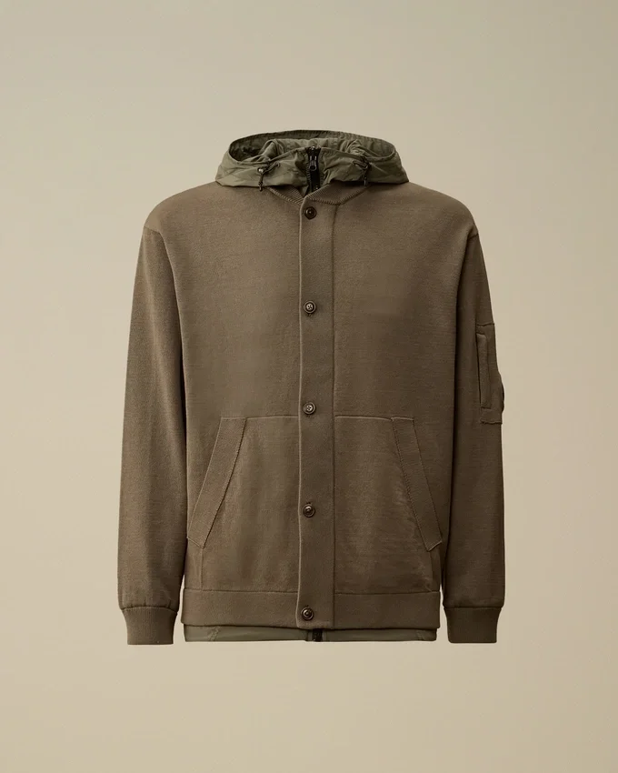 Pull à capuche réversible en mélange de coton