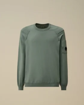 Pull à col rond en coton Sea Island avec motif « Lens »