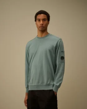 Pull à col rond en coton Sea Island avec motif « Lens »