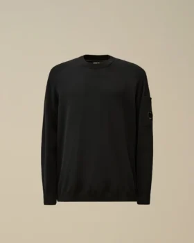 Pull à col rond en crêpe de coton avec motif « Lens »